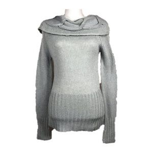 Anthropologie Sleeping On Snow Gray Cowl Sweater Size S